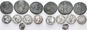 ROMAN IMPERIAL, PROVINCIAL & RUSSIAN. Circa 2nd - 17th century. (Silver/Bronze, 55.38 g). A lot of Eight (8) Roman silver and bronze coins. Includes a...