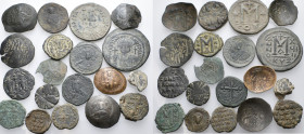 BYZANTINE. Circa 5th - 11th century. (Mixed metals, 126.00 g). Lot of Nineteen (19) bronze coins (15) and lead seals (4). A nice and diverse group. Mo...
