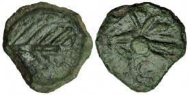 UGIA, Cabezas de San Juan (Sevilla). Semis. A/ Espiga con S a der. R/ Glóbulo, alrededor ley. circular en lectura externa: VGIA. AE 8,6 g. I-2478. VIL...