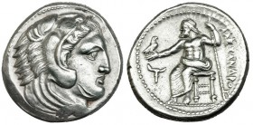 MACEDONIA. Alejandro III. Anfípolis. Tetradracma (336-323 a.C.). AR 17,2 g PRC-93. Raya en el anv. EBC-/ MBC+.