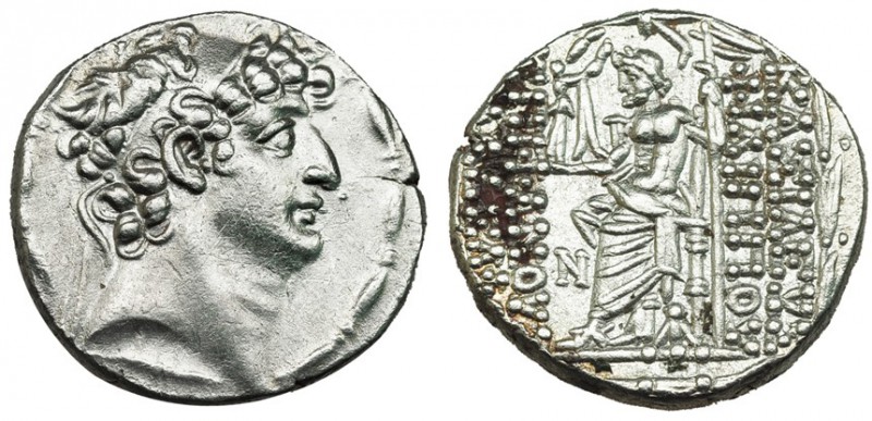 REINO SELÉUCIDA. Filipo I. Tetradracma (93-83 a.C.). R/ Zeus sentado a izq. con ...