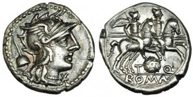 QUINCTIA. Denario. Roma (126 a.C.). FFC-1084. SB-2. MBC+.