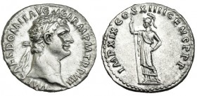 DOMICIANO. Denario. Roma (88-9). R/ Minerva a izq. RIC-140. SB-250. EBC-.