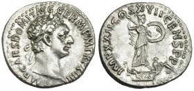 DOMICIANO. Denario. Roma (94-5). R/ Minerva a izq. RIC-179. SB-285. EBC-/EBC.