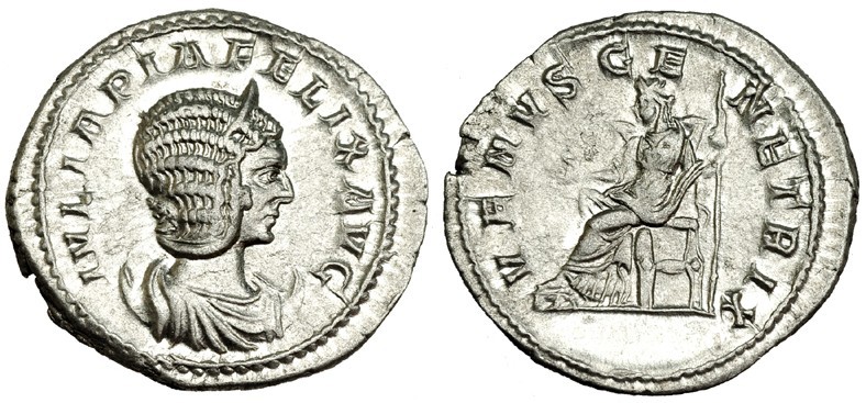 JULIA DOMNA, mujer de Septimio Severo. Antoniniano. Roma. Acuñación bajo Caracal...