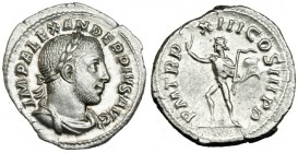 ALEJANDRO SEVERO. Denario. Roma (231-5). R/ El Sol a izq. RIC-123. SB-448. EBC+.