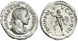 ALEJANDRO SEVERO. Denario. Roma (231-5). R/ Júpiter a der. RIC-236. SB-77. SC.
