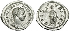 ALEJANDRO SEVERO. Denario. Roma (231-5). R/ La Esperanza a izq. RIC-254. SB-543. EBC+.