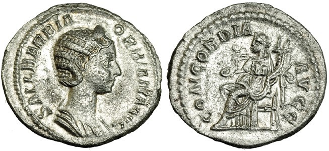 ORBIANA, mujer de Septimio Severo. ORBIANA, mujer de Septimio Severo. Denario. R...