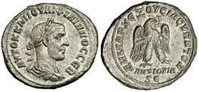 FILIPO I. Tetradracma. Antioquía (249). A/ Busto laureado, drapeado y con coraza a der. PR-474. EBC+.