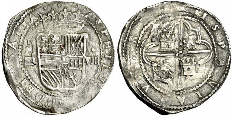 8 reales. S/F. Segovia. IM sobre acueducto. CA-166. MBC+. Muy escasa.