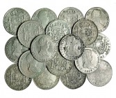 20 monedas de 8 reales: Chihuahua, 1813; Durango, 1818 y 1821; Guadalajara, 1821; Lima, 1810, 1816, 1817 y 1819; México, 1810, 1813 y 1821; Potosí, 18...