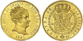 80 reales. 1840. Barcelona. PS. VI-582. EBC/EBC+.