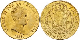 80 reales. 1835. Madrid. CR. VI-593. R.B.O. EBC-.
