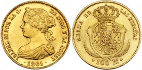 100 reales. 1861. Madrid. VI-648. EBC+.