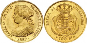 100 reales. 1862. Madrid. VI-649. B.O. SC.