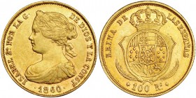 100 reales. 1860. Sevilla. VI-660. R.B.O. EBC-.