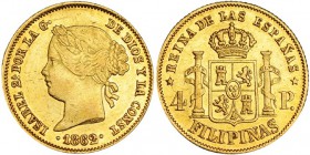 4 pesos. 1862. Manila. VI-687. R.B.O. EBC-/EBC.