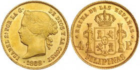 4 pesos. 1868. Manila. VI-693. R.B.O. EBC+.