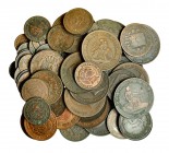 84 monedas de cobre. 1870-1913. 1870: 10 céntimos (5), 5 céntimos (6), 2 céntimos (6) y 1 céntimo (6); 1877: 10 céntimos (5) y 5 céntimos (4); 1878: 1...
