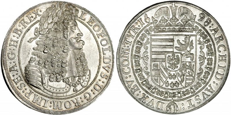 AUSTRIA. Taler. 1698. Hall. KM-1303.4. DAV-3245. SC.