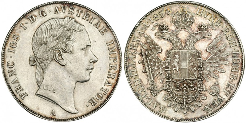 AUSTRIA. Taler. 1854. A. KM-2243.1. B.O. EBC+.