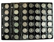 ESTADOS UNIDOS DE NORTEAMÉRICA. Colección de 182 monedas de 1/4 de dólar diferentes. 1932-1998. Falta el de 1932 D y S para estar completa. KM-164/164...