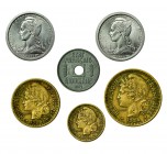 FRANCIA. Colonias francesas. Lote de 6 monedas diferentes. 1924-1949. Somalia, Togo (4), Indochina. De MBC- a SC.