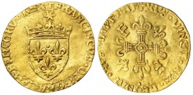 FRANCIA. Escudo de oro. Francisco I. FR-345. MBC.