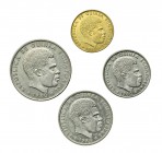GUINEA ECUATORIAL. Lote de 4 monedas: 50, 25 y 5 bipkwele y 1 ekwele. 1980. KM-51 a 53. EBC/SC.