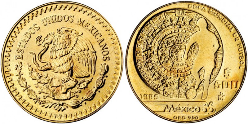 MÉXICO. 500 pesos. Campeonato del Mundo de Fútbol. 1985. KM-501.1. SC.