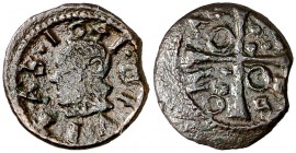 1641. Guerra dels Segadors. Solsona. 1 diner. (Cal. 214) (Cru.Segadors 159) (Cru.C.G. 4651). 1,24 g. MBC.