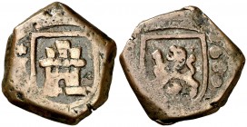 1680. Carlos II. Cuenca. 2 maravedís. (Cal. 873) (J.S. N-23). 5,05 g. MBC-.