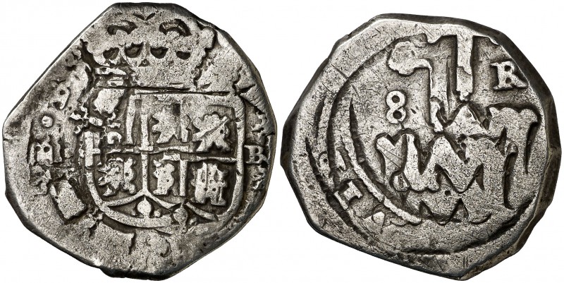 (1699). Carlos II. M(D) (Madrid). . 8 reales. (Cal. 253). 19,87 g. Tipo "María"....