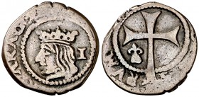 s/d. Carlos II. Mallorca. 1 dobler. (Cal. 904) (Cru.C.G. 4919). 1,33 g. MBC-.