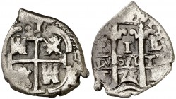 1675. Carlos II. Potosí. E. 1 real. (Cal. 711). 2,28 g. Doble ensayador. MBC.