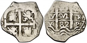 1682. Carlos II. Potosí. V. 1 real. (Cal. 720). 2,58 g. Triple ensayador. MBC.