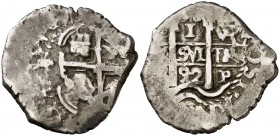 1692. Carlos II. Potosí. . 1 real. (Cal. 731). 3,64 g. (...)OSI visible. Ex Áureo 07/02/2007, nº 545. MBC-.