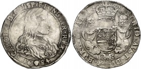 1684. Carlos II. Bruselas. 1 ducatón. (Vti. 557) (Vanhoudt 696.BS) (Van Gelder & Hoc 348-2c). 32,42 g. Rara. MBC+.