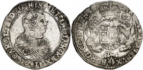 1673. Carlos II. Brujas. 1 ducatón. (Vti. 529) (Vanhoudt 692.BG) (Van Gelder & Hoc 348-4a). 32,40 g. MBC.