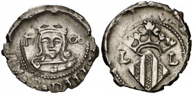 1706. Carlos III, Pretendiente. Valencia. 1 divuitè. (Cal. 42) (Cru.C.G. 5011). 1,75 g. Buen ejemplar. MBC+.