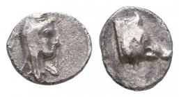 CILICIA. Uncertain. Hemiobol (Circa 4th-3rd centuries BC).
Obv: Head of boar right.
Rev: Male head right, wearing bashlyk?.

Condition: Very Fine

Wei...