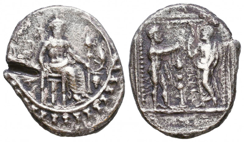 Tarsos - Datames - Ana Stater. 378-372 BC. Cilicia mint. Obv: 'BLTRZ' legend wit...