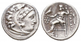 MACEDONIAN KINGDOM. Alexander III the Great (336-323 BC). AR Drachm.

Condition: Very Fine

Weight: 4,1 gr
Diameter: 17,6 mm
