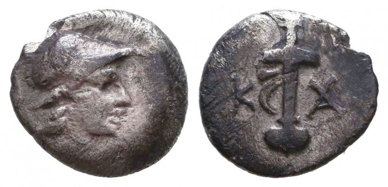 Greek Obol, Ca. 350-300 BC. AR.

Condition: Very Fine

Weight: 1 gr
Diameter: 11...