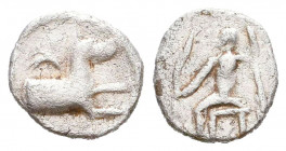 Greek Obol, Ca. 350-300 BC. AR.

Condition: Very Fine

Weight: 0,6 gr
Diameter: 9,7 mm