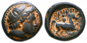 Kings of Macedon. Uncertain mint. Philip II of Macedon 359-336 BC. Ae.

Condition: Very Fine

Weight: 7,1 gr
Diameter: 17,5 mm