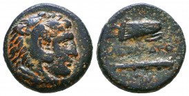 KINGS OF MACEDON. Alexander III 'the Great' (336-323 BC). Ae. 

Condition: Very Fine

Weight: 5,5 gr
Diameter: 18,1 mm