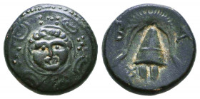 KINGS OF MACEDON. Alexander III 'the Great' (336-323 BC). Ae. 

Condition: Very Fine

Weight: 3,9 gr
Diameter: 15,9 mm
