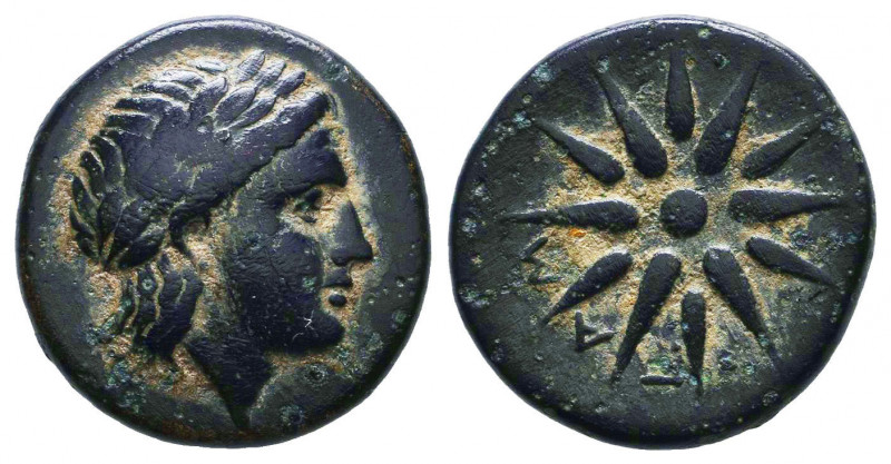 MYSIA. Gambrium. Ae (4th century BC).
Obv: Laureate head right.
Rev: ΓAM.
Star.
...